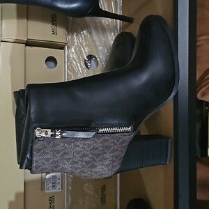 Michael Kors Britt Signature Logo Trim Ankle Boot